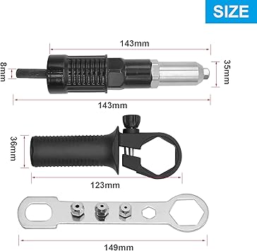 Pop Rivet Gun Tool Rivet Drill Attachment Power Drill Tool Kit Cordless Rivet Gun